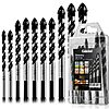 10 piece Luckyway Masonry Drill Bit Set 1/8&amp;quot;-1/2&amp;quot; Professional Concrete Drill Bit Set for Glass, Brick, Plastic, Cement, Wood, Tile with Tungsten Carbide tip, $3.49, Amazon