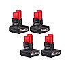 Milwaukee M12 12V Lithium-Ion XC High Output 5 Ah Battery (4-Pack)