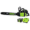 Greenworks 80V 18" Brushless Cordless Chainsaw, 2.0Ah Battery and Rapid Charger Included, $239.99, Amazon