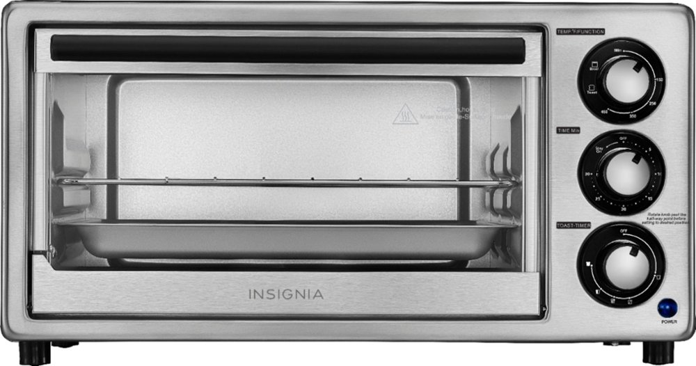 Insignia 1300 watt - 4-Slice Toaster Oven - Stainless Steel, $19.99, free pickup, Best Buy
