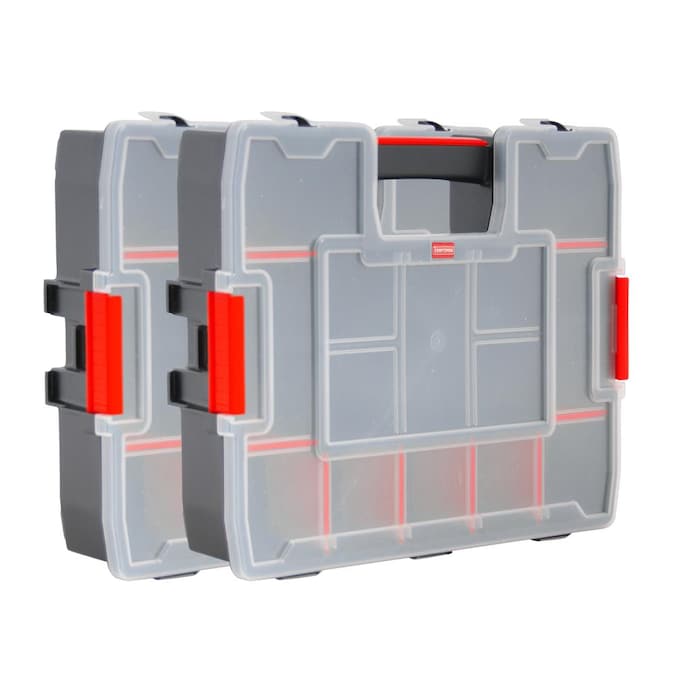 Craftsman 2 pack 14 compartment organizer, $9.98, 3 pack 10 compartment organizer, $12.98, 15.2 inch rolling toolbox, $26.98, free ship to store or pickup, Lowe's $9.98