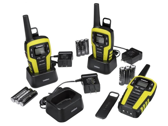 3 pack, Uniden SX409-3CKEM 40 Mile Range Emergency 2-Way Radios, Black & Yellow, $44.99, free shipping for Prime, Woot!