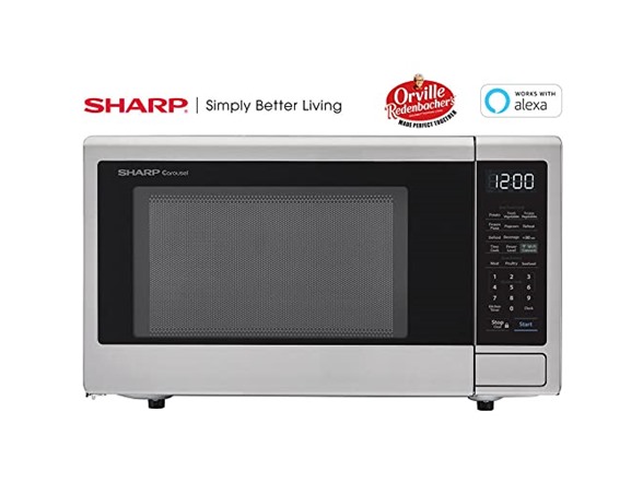 Woot!, Sharp - Smart Countertop Microwave Oven 1.1 Cubic Foot, Stainless Steel-Works with Alexa, $99.99, FS for Prime