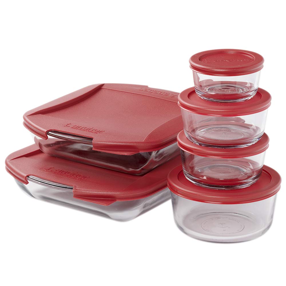 Woot! App exclusive deal, Anchor Hocking SnugFit 12 Piece Glass Food Storage Set, $17.99, FS for Prime