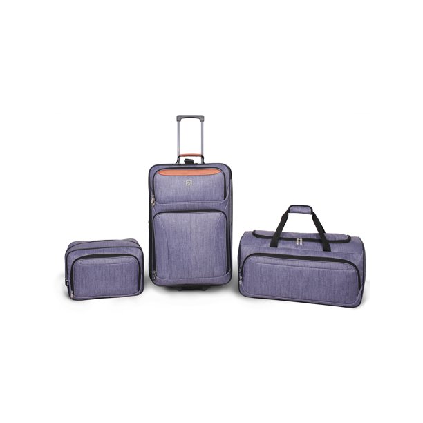 Protege 3pc Travel Luggage Set , includes 24" Check Bag, 22" Duffel, & Boarding Tote, multiple colors, $34.77, Walmart