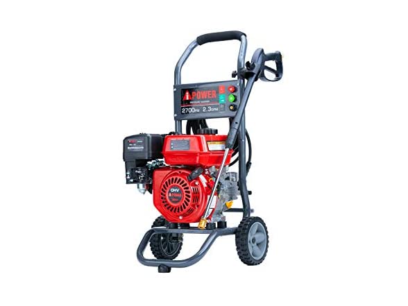 Prime members at Woot! :A-iPower APW2700C Gas Powered Pressure Washer 2700 PSI and 2.3 GPM 7HP with 3 Nozzle Attachments, CARB Compliant, Red, $215.99, free shipping