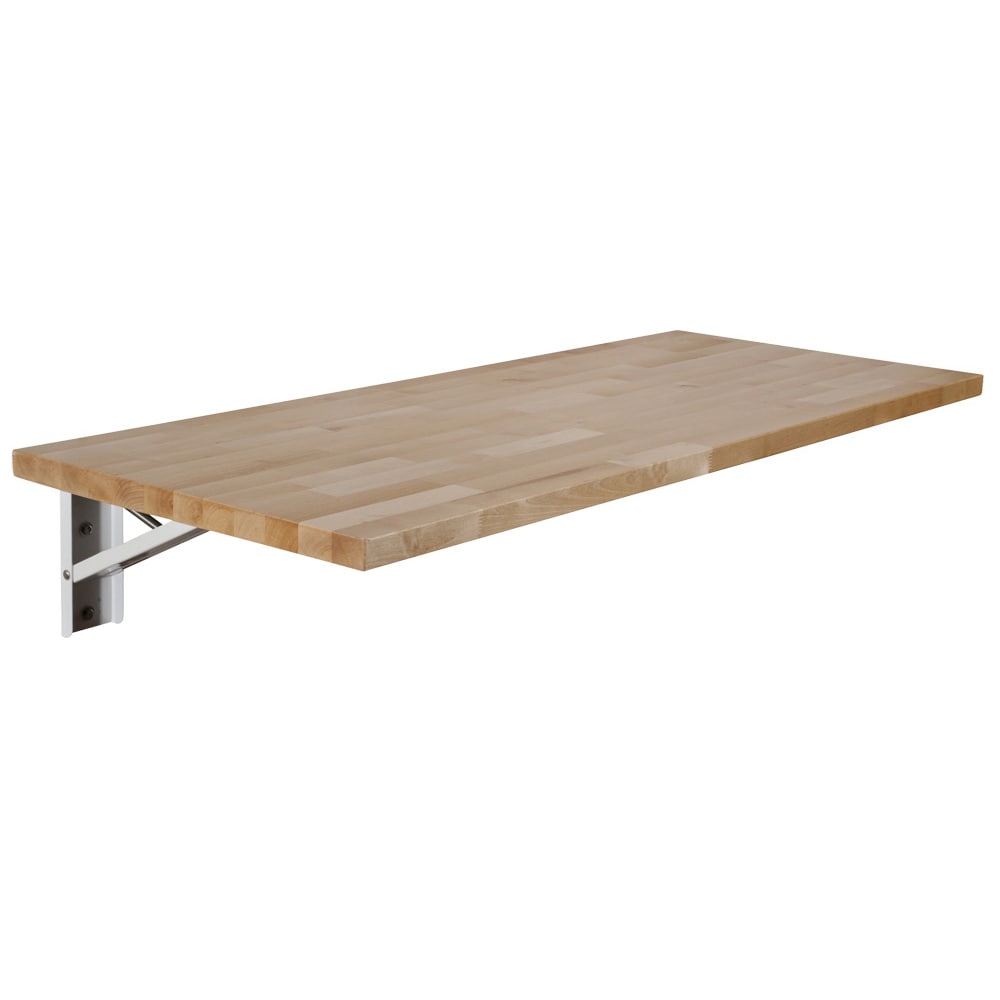 Sparrow Peak The Quick Bench, Wall Mounted foldable workbench, 48-in W x 20-in H Brown Wood, $99, free shipping, Lowe's
