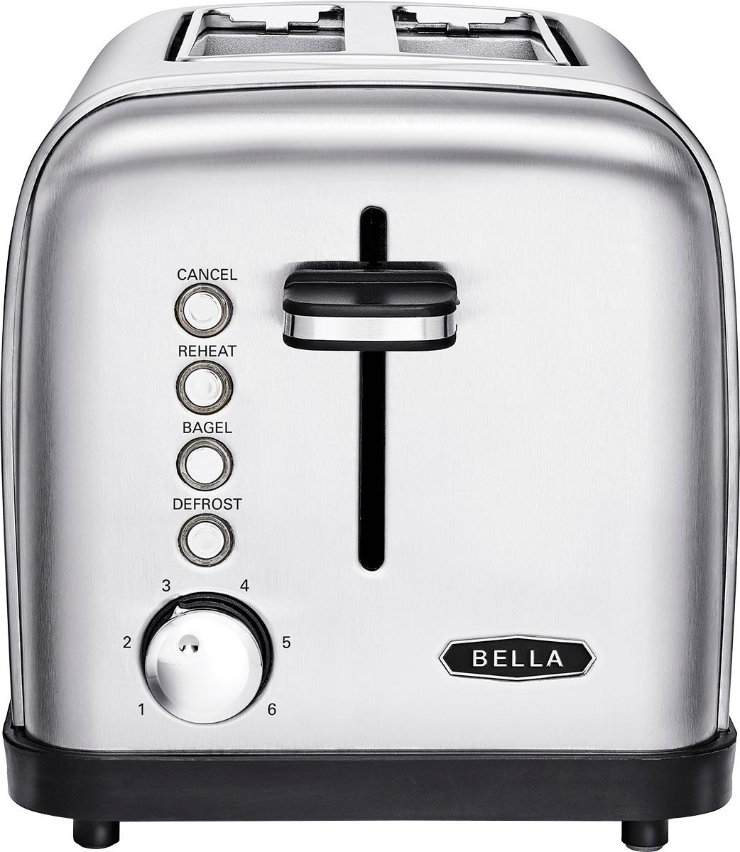 Bella - Classics 2-Slice Wide-Slot Toaster - Stainless Steel, $14.99, free pickup, Best Buy