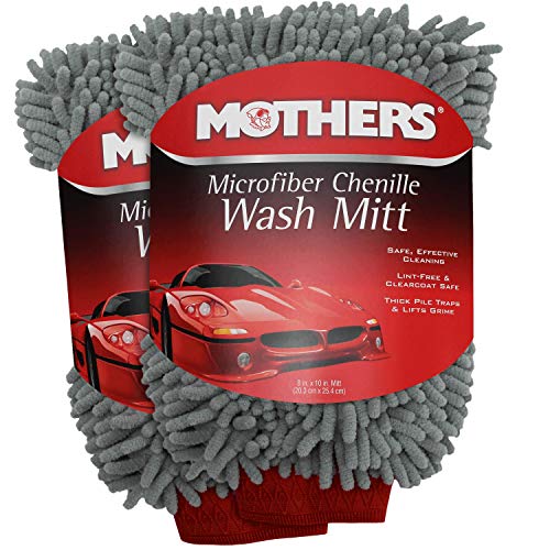 2 pack Mothers Premium Chenille Car Wash Mitt - Scratch & Lint Free, $9.99, Amazon