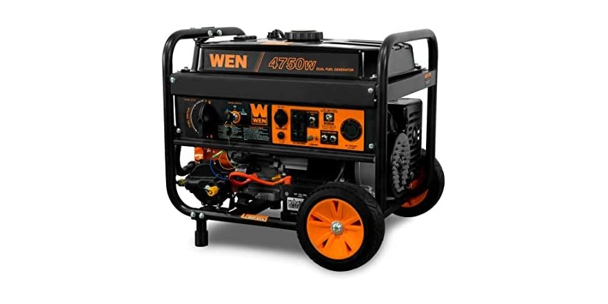 Woot!, WEN DF475T Dual Fuel 120V/240V Portable Generator with Electric Start Transfer Switch Ready, 4750-Watt, CARB Compliant, $379.99, FS for Prime