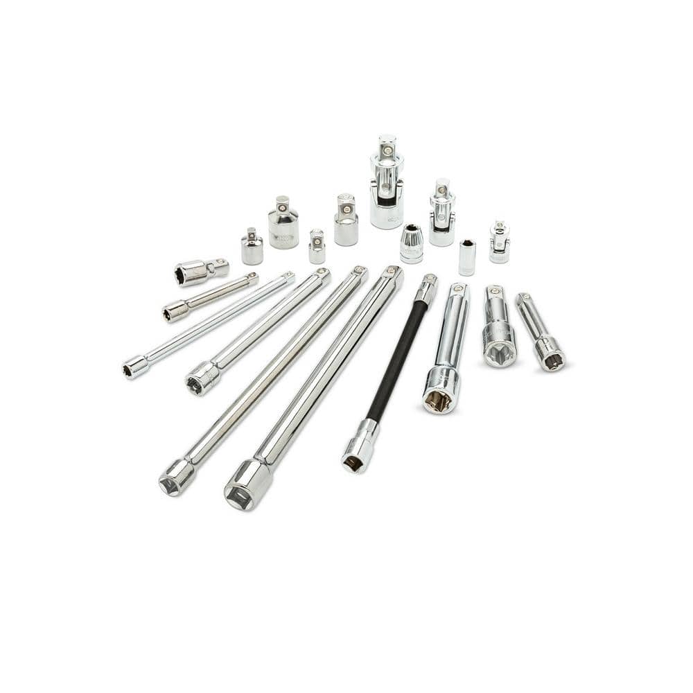 19 piece HUSKY 1/4 in., 3/8 in., 1/2 in. Drive Accessory Set, $24.97, free shipping, Home Depot