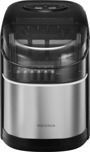 Insignia™ - Portable Icemaker 33 lb. With Auto Shut-Off - Stainless steel, $99.99, free shipping, Best Buy