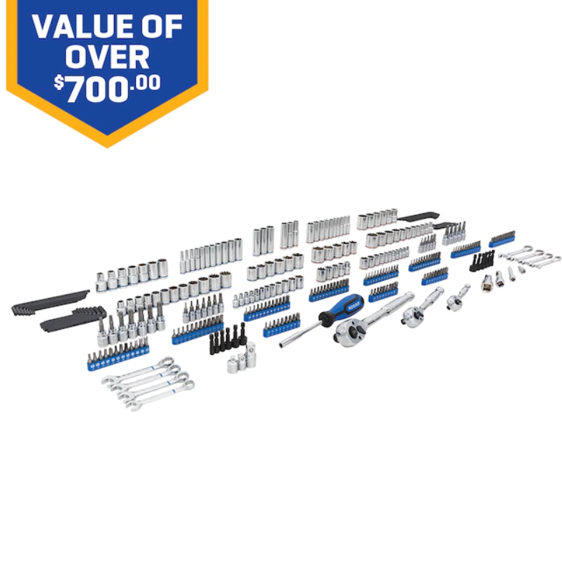 Kobalt Mechanic's tool sets at Lowe's, 320 piece, $89.40, 440 piece, $119.99, free shipping at Lowe's