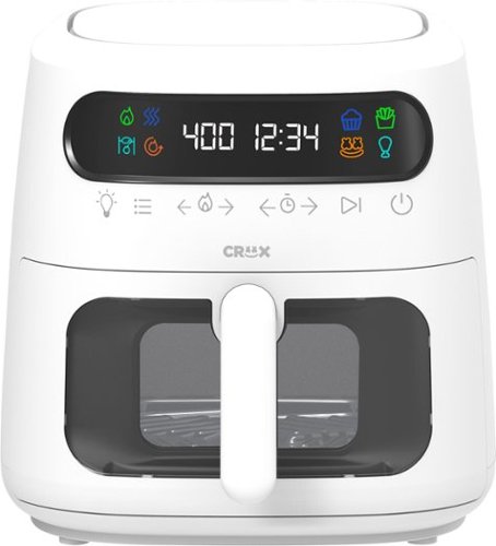 CRUX - 8-qt. Digital Air Fryer Kit with TurboCrisp - White, $49.99, free shipping, Best buy