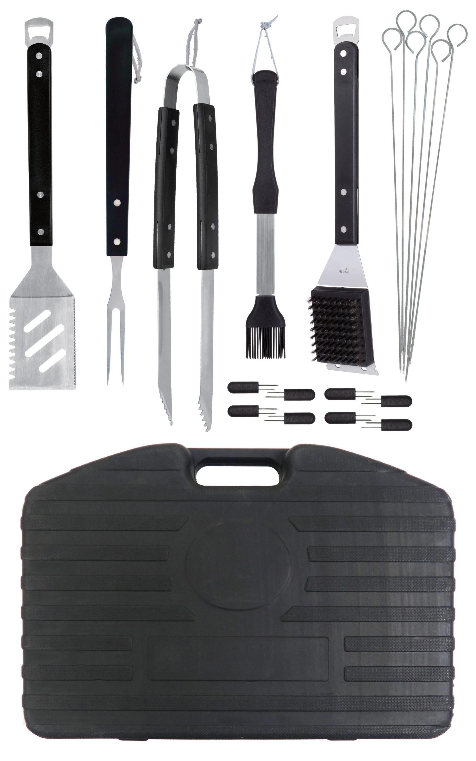 Mr. Bar-B-Q 18 or 20 piece Stainless Steel Tool Sets, $14.99, free pickup, Lowe's