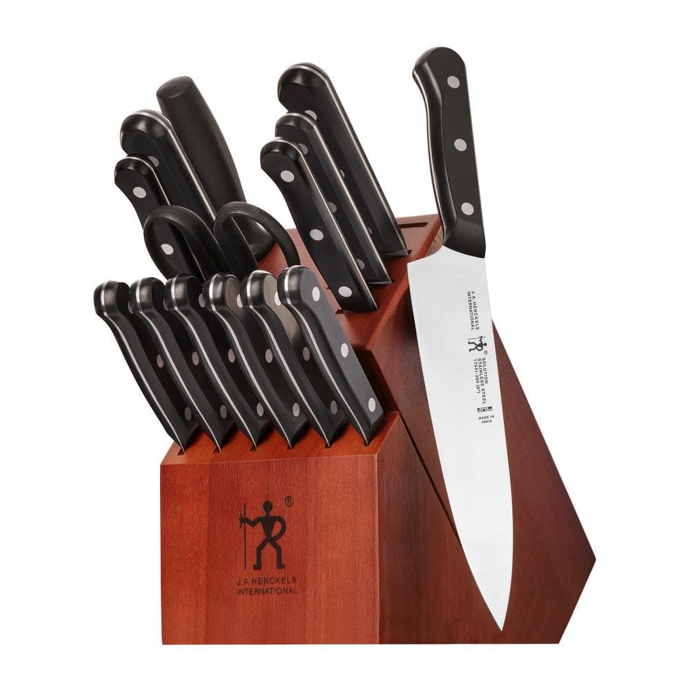 Henckels Solution 15-Piece Knife Block Set, $83.78, Free shipping, Home Depot