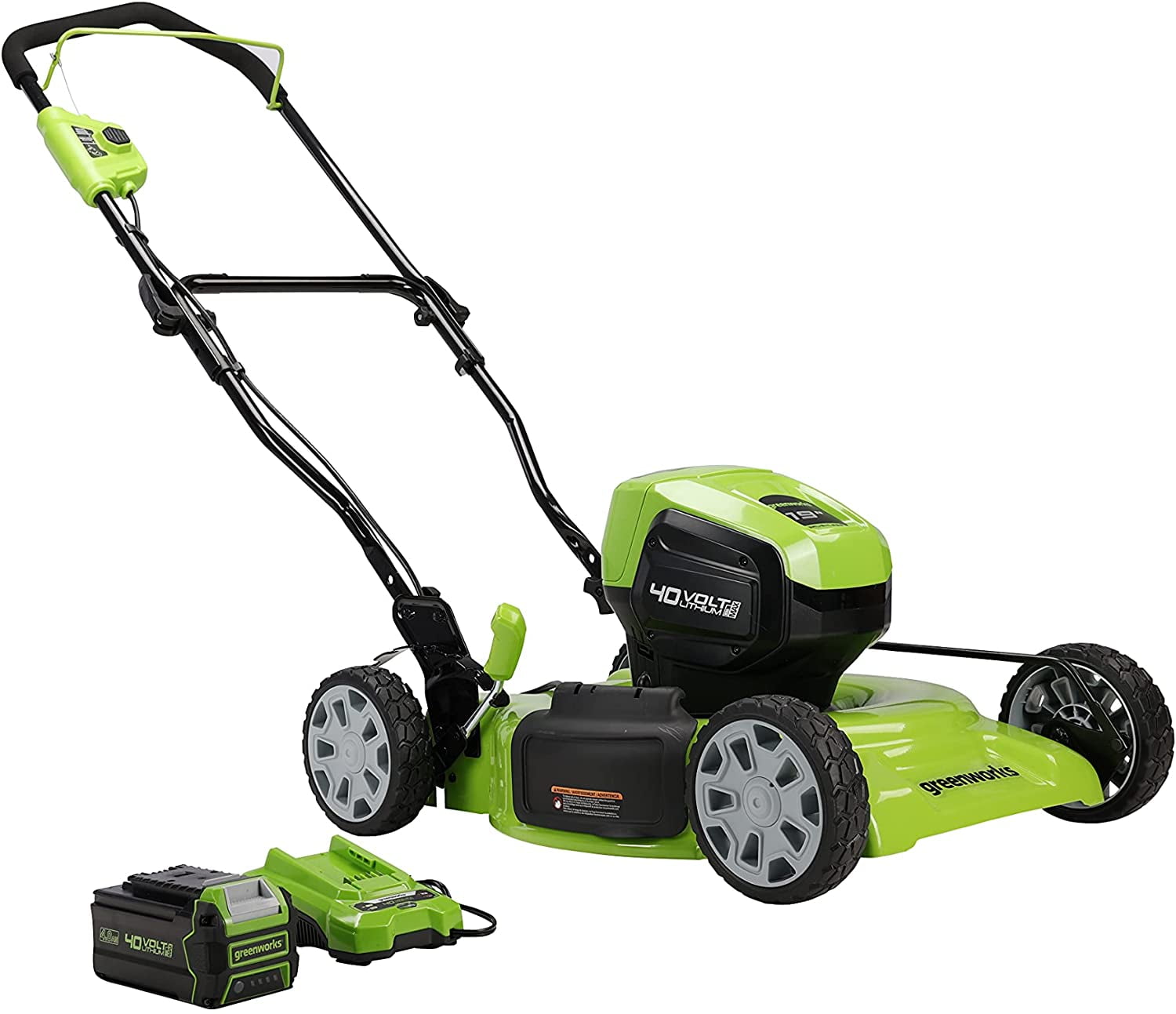 Greenworks 40V 19-inch Brushless Walk-Behind Lawn Mower W/ 4.0 Ah Battery and Charger, 2524902AZ, $208, free shipping, Walmart