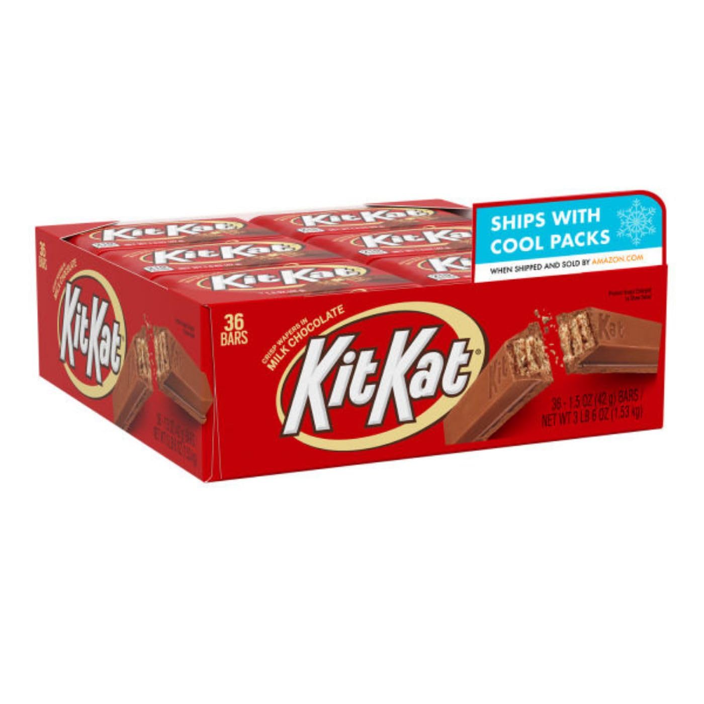YMMV 36 count KIT KAT Milk Chocolate Wafer Candy Bars, 1.5 oz, $23.79 w/ coupon & S&S, + more