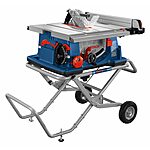 Bosch 10-in Carbide-tipped Blade 15-Amp Portable Benchtop Table Saw w/ gravity rise wheeled stand, $479, free shipping, Lowe's