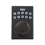 Woot!, KwiksetContemporary Electronic Keypad Single Cylinder Deadbolt with 1-Touch Motorized Locking, Satin Nickel, $39.99, FS for Prime members + more