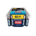 Select Lowe's Stores: 60-Pack Rayovac High Energy Alkaline AA or AAA Batteries $15 each + Free Store Pickup