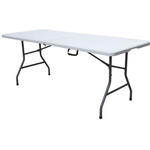 6' Plastic Development Group Bi-Fold Blow-Molded Plastic Table (White) $36 + Free Shipping