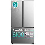 Hisense PureFlat 26.6-cu ft French Door Refrigerator w/ Ice Maker and Water dispenser (Fingerprint Resistant Stainless Steel) ENERGY STAR + $100 NBA store gift card, $1099, Lowe's