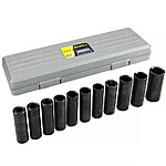 12-Piece XtremepowerUS 1/2" Drive Metric Impact Socket Sockets Set w/ Case $15.70 + Free Shipping