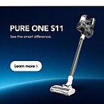 REFURBISHED w/ 2 year warranty, Tineco Pure One S11 Smart Cordless Stick Vacuum Cleaner , $76.20, FS ebay, beats previous FP deal by $13