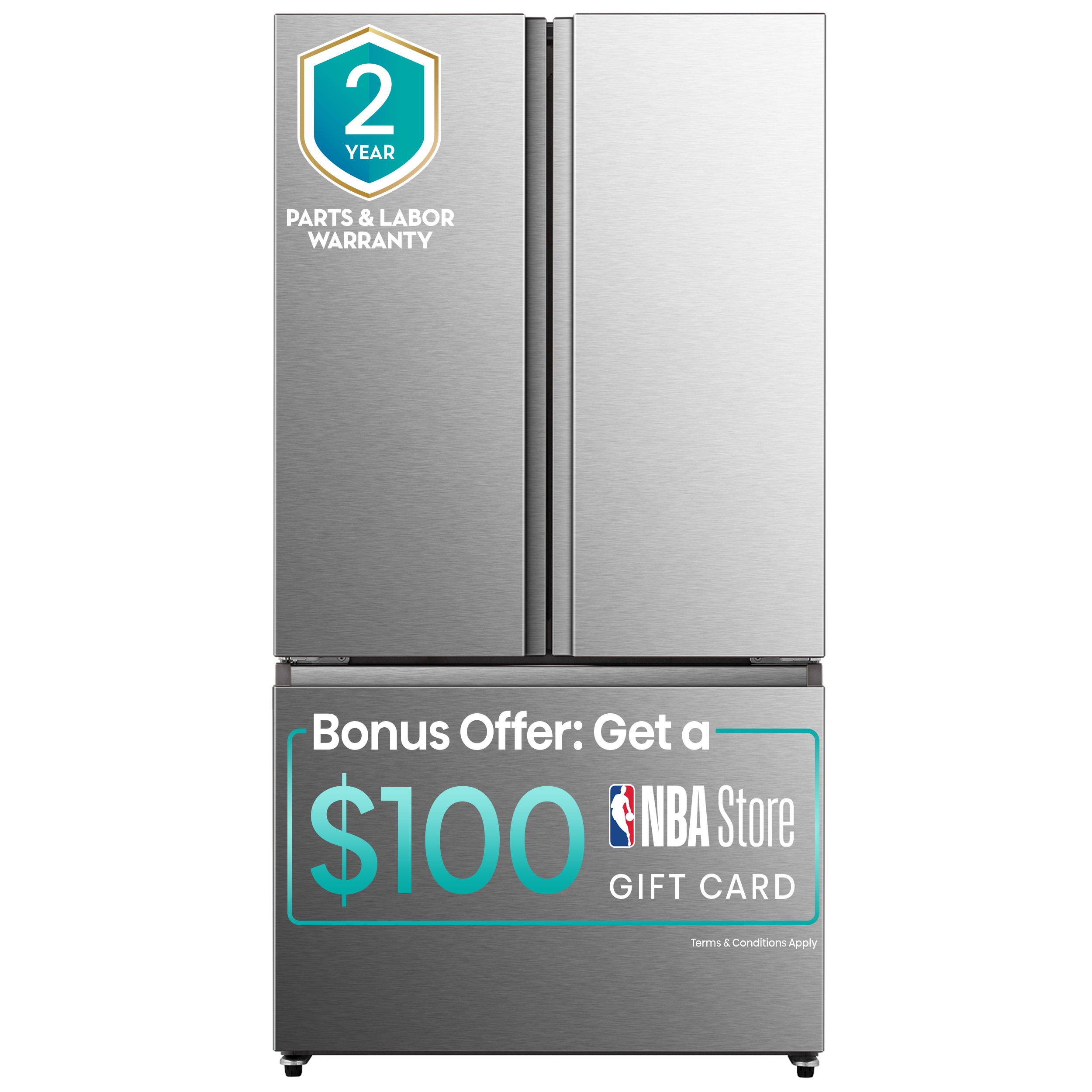 Hisense PureFlat 26.6cu ft French Door Refrigerator w/ Ice Maker and Water dispenser