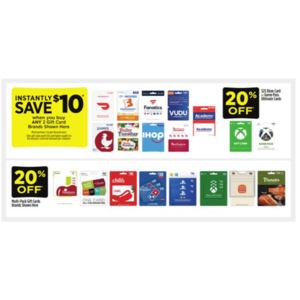 Dollar General In Stores 20 Off Select Gift Cards 50 Doordash