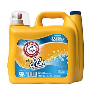 166.5-Oz Arm & Hammer Fresh Scent Plus OxiClean Liquid Laundry Detergent (128-Loads) .45 w/ Subscribe + Free Shipping