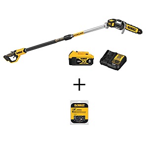 8" DeWALT 20V MAX Cordless Battery Pole Saw Kit w/ 4Ah Battery, Charger & Sheath $170 + Free Shipping