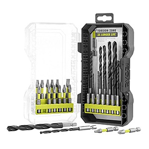 28-Piece Ryobi Black Oxide Impact Drill & Drive Drill Bit Set .90 + Free S/H
