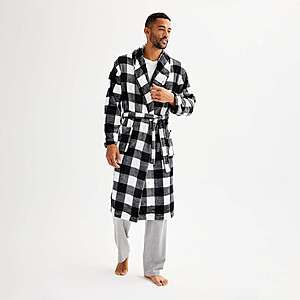 Men's Sonoma Goods For Life Plush Robe, Small/medium, $8.99 (or as low as $7.64), free pickup, Kohl's