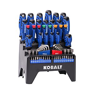 Kobalt 69 -Piece 6-in Magnetic Multi-Bit Combination Tip Screwdriver Set, $29.98, free shipping, Lowe's