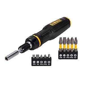 DEWALT Max Fit Telescoping Ratcheting Multi-Bit Combination Screwdriver Set (10-Piece), $13.97, FS, Home Depot