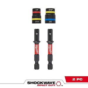 Milwaukee SHOCKWAVE Impact-Duty Quik-Clear 2-In-1 Alloy Steel Magnetic Nut Driver Set (2-Piece), $11.97, FS, Home Depot