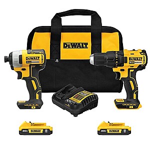 YMMV DEWALT 20V Max Brushless Drill Impact Kit w/two 2.0 batteries,$152.10, free pickup, Tractor Supply