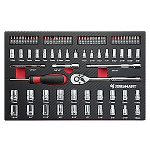 82-Piece JobSmart 3/8" Drive and 1/4" Drive Mechanic's Tool Set $13.50 + Free Store Pickup
