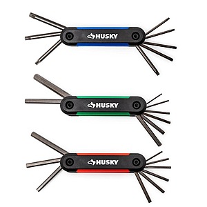 Husky Folding Hex Key Set (9-Piece SAE,8-Piece MM,8-Piece Torx),$9.97,FS,Home Depot