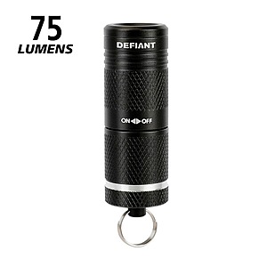 Defiant 75 Lumens Ultra Compact Rechargeable Keychain Light,$9.88,FS,Home Depot