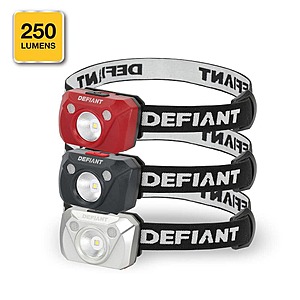 Defiant 3-Pack 250lm Headlight-3 x 3AAA Battery,$9.88,FS,Home Depot
