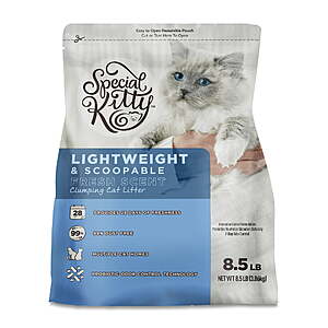 Special Kitty Lightweight and Scoopable Fresh Scent Clumping Cat Litter,8.5 lb Bag,$5,FS WM+,free pickup,Walmart