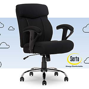 Serta Commercial Grade Big & Tall Task Office Chair (up to 300lbs) $91 + Free S&H