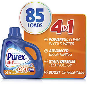 128oz Purex Advanced Oxi Power Liquid Detergent + Walmart Cash