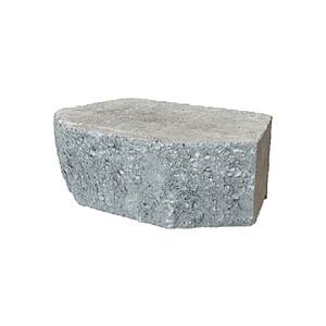 4-in H x 11.5-in L x 7.5-in D Concrete Retaining wall block (castle block), $2, Lowe's