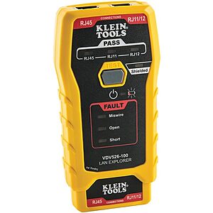Klein Tools VDV526-100 Network LAN Cable Tester, VDV Tester, LAN Explorer with Remote, $21, Amazon