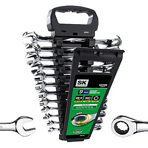 12-Pc SK Metric Combination Ratcheting Wrench Set $50 + Free S&H
