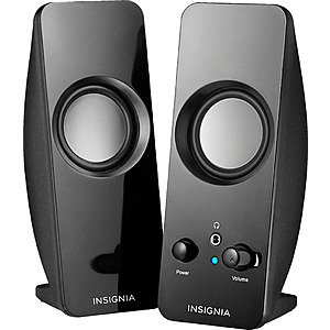 Insignia Computer Speakers - Black, $12.49, FS, Best Buy